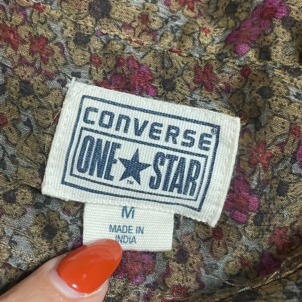 Converse Brown Floral Sheer Blouse - Picture 8 of 8
